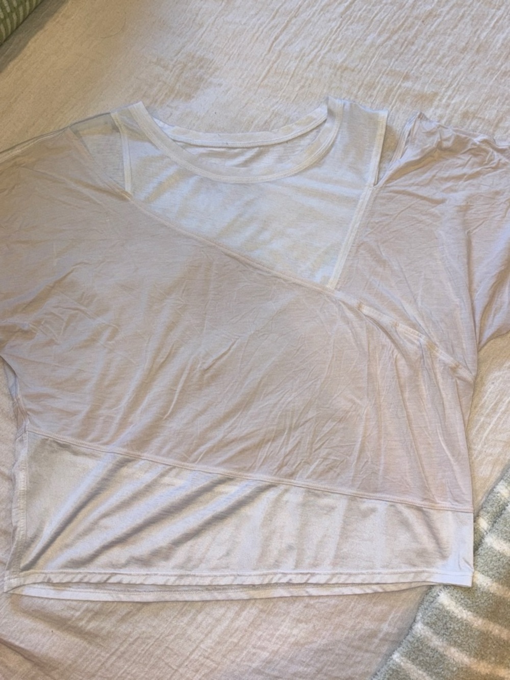 lululemon athletica Pale Pink Long Sleeve Draped Top